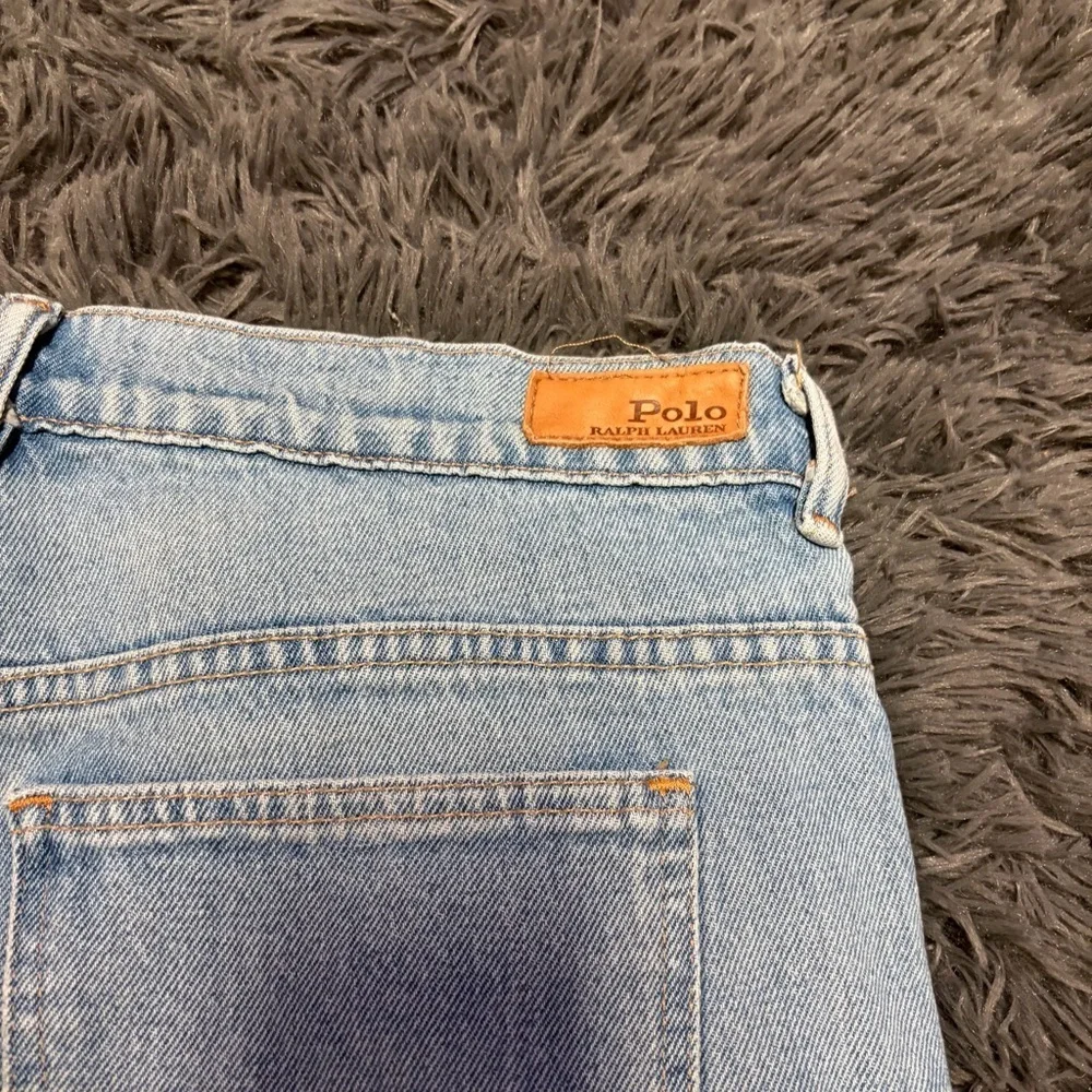 Polo Ralph Lauren flare wide leg light blue bohemian boho blue jeans size 34
